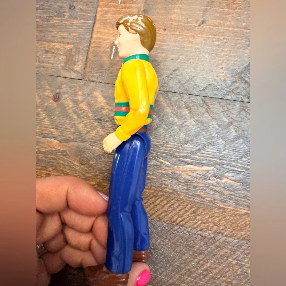 Playskool Dollhouse Man In Yellow Striped Shirt Father Dad Uncle Rare Vintage